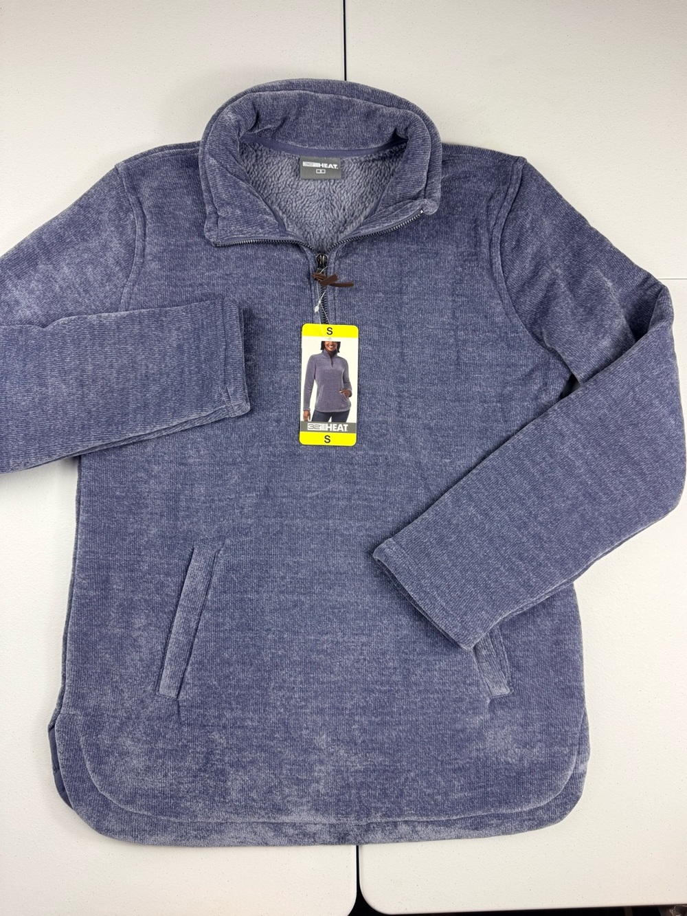 32 degrees Heather Blue Fleece Pullover new
